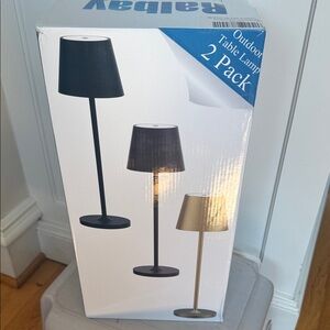 Ralbay Black Outdoor Table Lamp 2 Pack